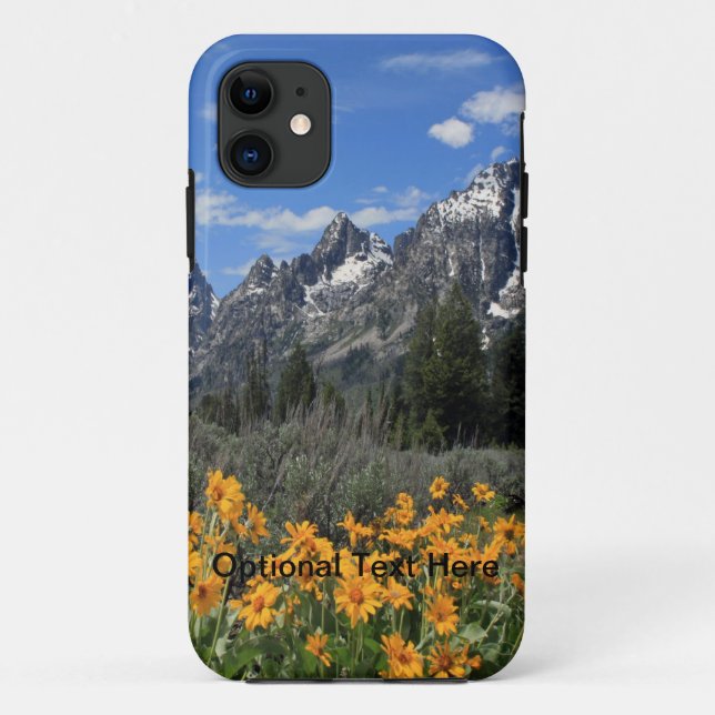 Capa Para iPhone Da Case-Mate Tetons grande com flores amarelas (Verso)