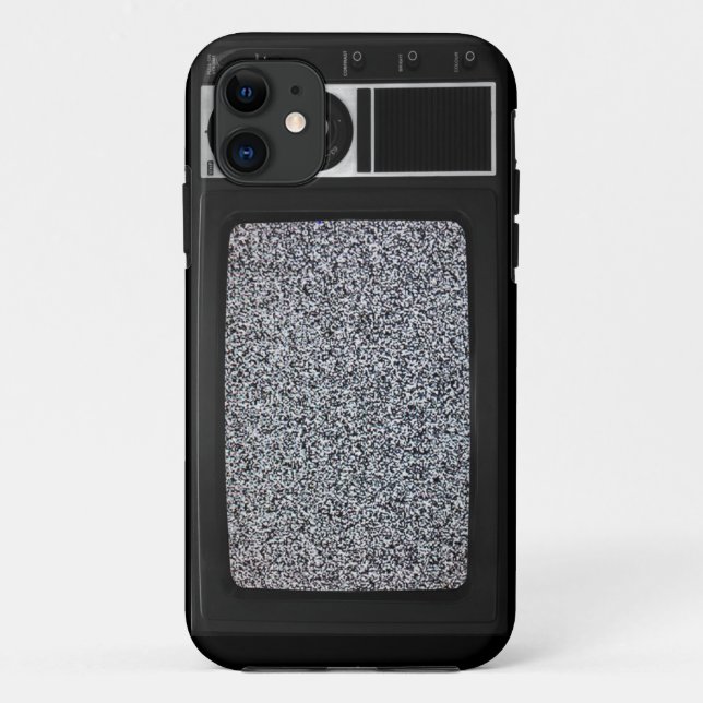 Capa Para iPhone Da Case-Mate Tevê velha retro com tela estática (Verso)