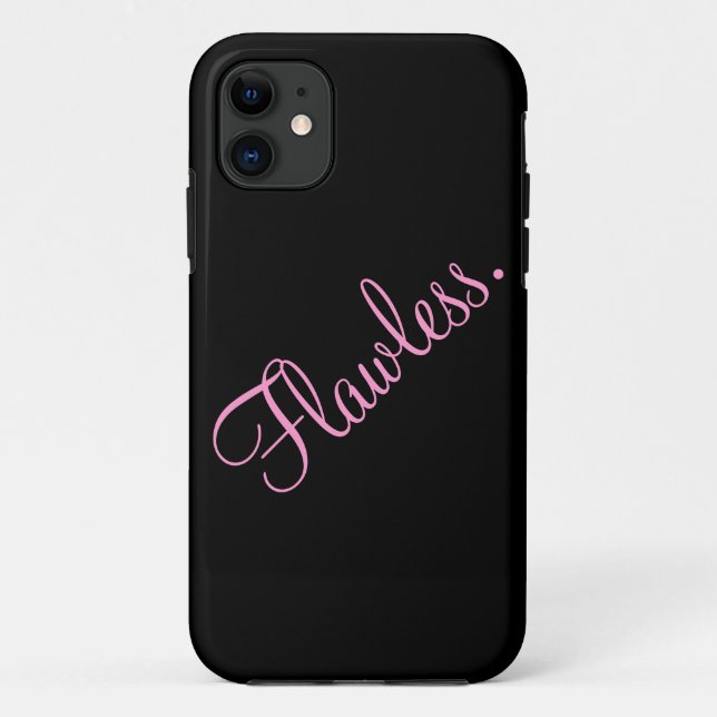 Capa Para iPhone Da Case-Mate Texto sem falhas preto e rosa (Verso)