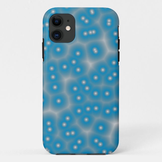 Capa Para iPhone Da Case-Mate textura de pontos azuis e brancos (Verso)
