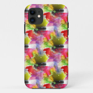 Capa Para iPhone Da Case-Mate Textura vermelha, aguarela amarela do design