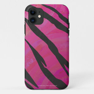 Capa Para iPhone Da Case-Mate Tigre, rosa quente e Impressão preto
