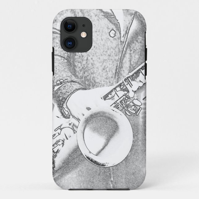 Capa Para iPhone Da Case-Mate tocador de saxofone (Verso)