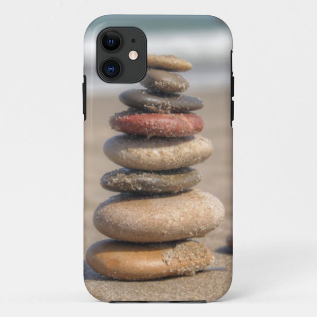 Capa Para iPhone Da Case-Mate Torre de pedra na praia (Verso)