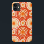 Capa Para iPhone Da Case-Mate Torres estéreis e pinhões, laranja-mandarina<br><div class="desc">Impulso fractal gerado digitalmente e gráfico pinroda em tons de laranja pálido até tangerina profunda,  acentuado com branco e pêssego</div>