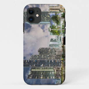 Capa Para iPhone Da Case-Mate Torres iluminadas no beira-rio do rio de Miami