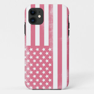 Capa Para iPhone Da Case-Mate Trendy Pink Grunge Flag Americano