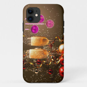 Capa Para iPhone Da Case-Mate Três bolas roxas com Champagne