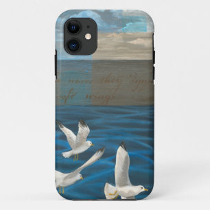 Capa Para iPhone Da Case-Mate Três gaivotas brancas voando sobre a água