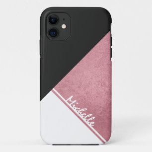 Capa Para iPhone Da Case-Mate Triângulo Dourado Rosa Branca Moderno