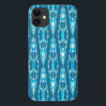 Capa Para iPhone Da Case-Mate Tribal Batik - Oceano Azul e Aqua<br><div class="desc">Impressão do tecido batik de inspiração tribal - tons de turquesa / pavão e aqua ligjht,  acentuados com branco,  sobre fundo azul-ceruliano profundo</div>