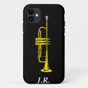 Capa Para iPhone Da Case-Mate Trompete Jazz adicione suas iniciais capa-compatív