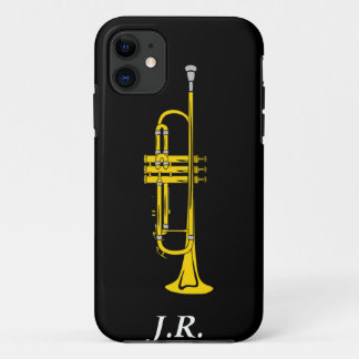 Capa Para iPhone Da Case-Mate Trompete Jazz adicione suas iniciais capa-compatív