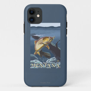 Capa Para iPhone Da Case-Mate Truta que pesca o secção transversal - Montana