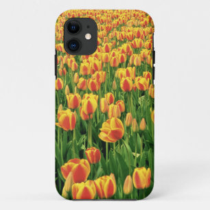Capa Para iPhone Da Case-Mate Tulipas de Primavera florescem em frente ao celeir