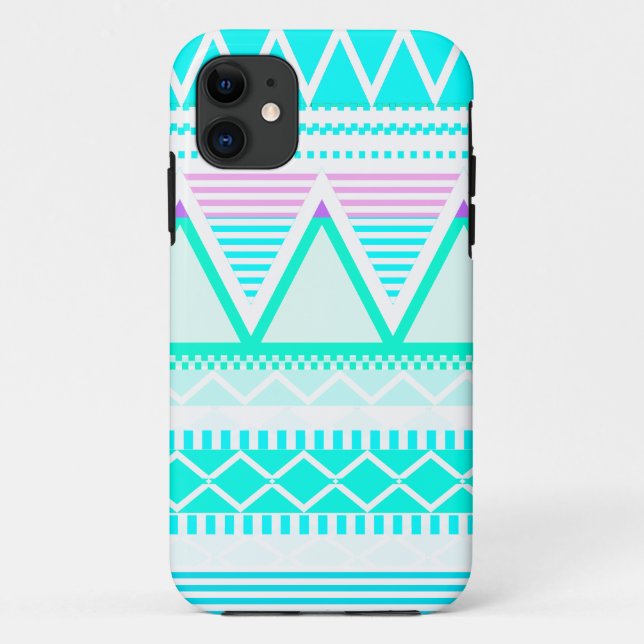 Capa Para iPhone Da Case-Mate Turquesa brilhante tribal (Verso)
