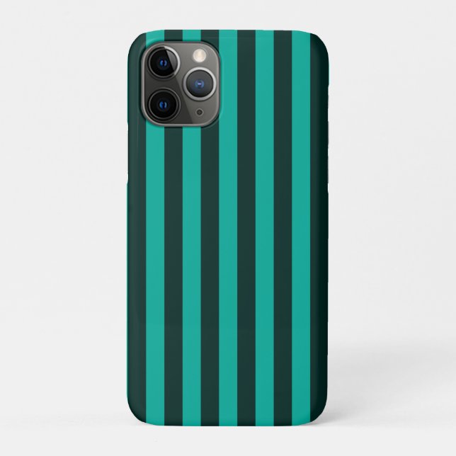 Capa Para iPhone Da Case-Mate Turquesa Vertical Stripes Personalizam Isto! (Verso)