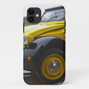 Capa Para iPhone Da Case-Mate Um velho Citroen 2CV 2 CV preto e amarelo,