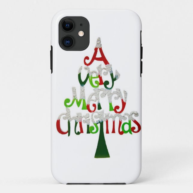 Capa Para iPhone Da Case-Mate Uma árvore de Natal muito feliz (Verso)