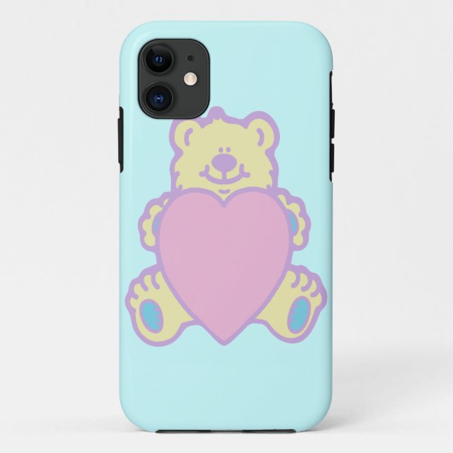 Capa Para iPhone Da Case-Mate Ursa Teddy Amor Coração (Verso)