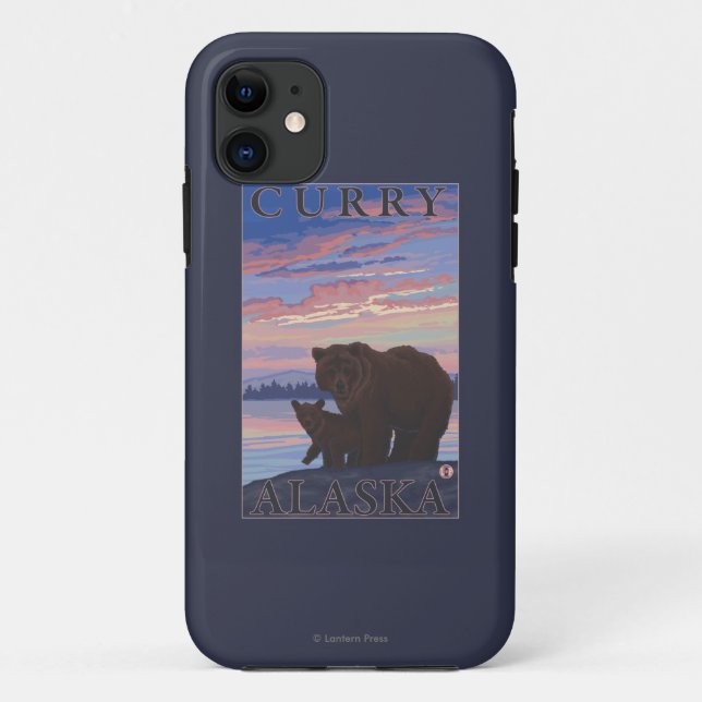 Capa Para iPhone Da Case-Mate Urso e Cub - caril, Alaska (Verso)