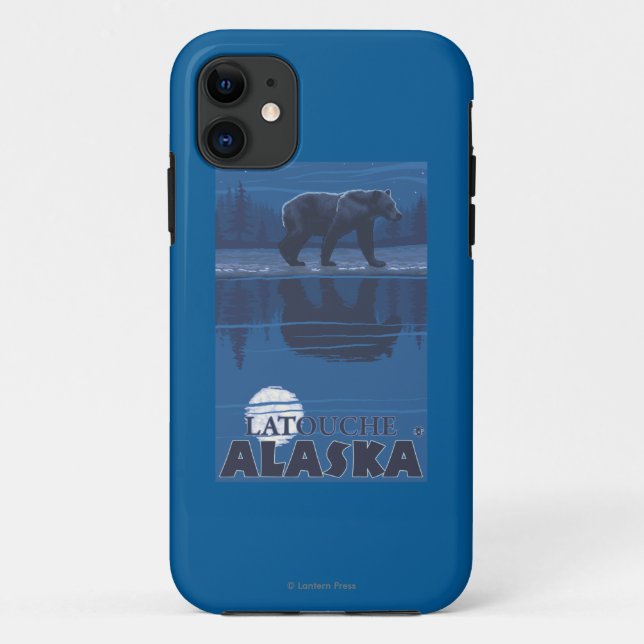 Capa Para iPhone Da Case-Mate Urso no luar - Latouche, Alaska (Verso)