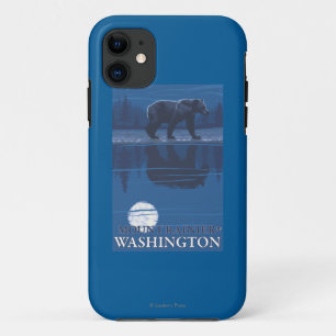 Capa Para iPhone Da Case-Mate Urso no luar - o Monte Rainier, Washington