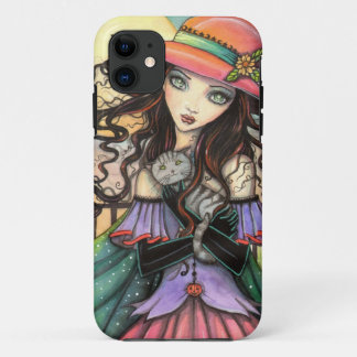 Capa Para iPhone Da Case-Mate Ventos da Arte Fantasia do Gato Bruxa de Halloween