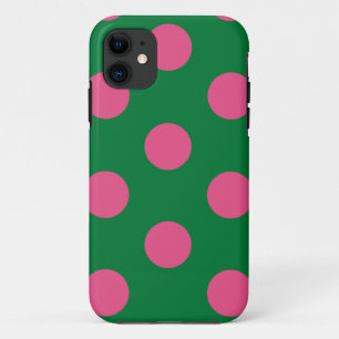 Capa Para iPhone Da Case-Mate Verde e rosa Bolinhas de caixa branca