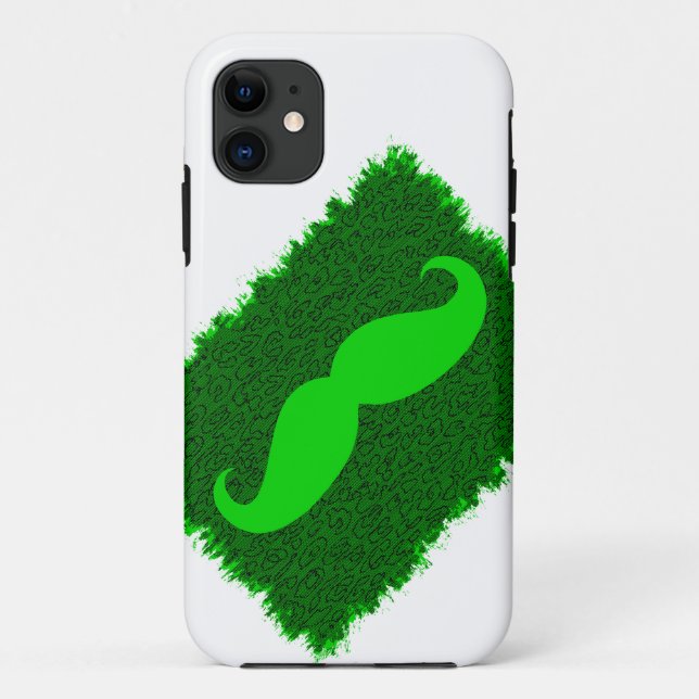 Capa Para iPhone Da Case-Mate Verde limão bigode na pele do leopardo (Verso)