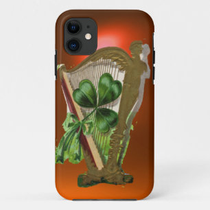Capa Para iPhone Da Case-Mate VERDE SHAMROCK HARP laranja