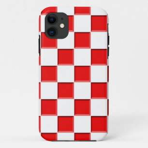Capa Para iPhone Da Case-Mate Verificações do vermelho e do branco
