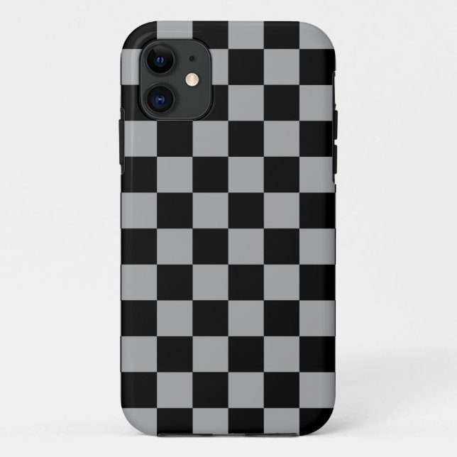 Capa Para iPhone Da Case-Mate Verificadores pretos em fundo de cinza (Verso)