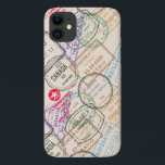 Capa Para iPhone Da Case-Mate Viagem de Carimbos do Passport<br><div class="desc">carimbos com viagem de passaporte,  caso temático de Ricaso</div>