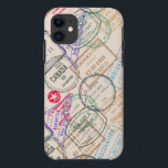 Capa Para iPhone Da Case-Mate Viagem de Carimbos do Passport<br><div class="desc">carimbos com viagem de passaporte,  caso temático de Ricaso</div>