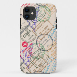 Capa Para iPhone Da Case-Mate Viagem dos selos do passaporte