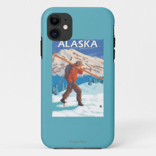 Capa Para iPhone Da Case-Mate Viagens vintage 3 dos esquis da neve do carregando