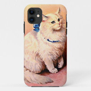 Capa Para iPhone Da Case-Mate Vintage Cat com Arco Azul