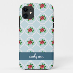 Capa Para iPhone Da Case-Mate Vintage cor-de-rosa e caso de Quatrefoil iPhone4