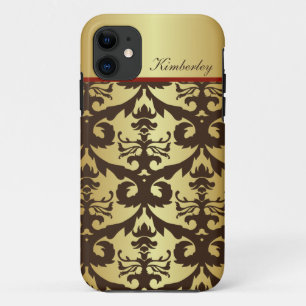 Capa Para iPhone Da Case-Mate Vintage Dourada Damask