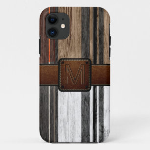 Capa Para iPhone Da Case-Mate Vintage Wood Brown Leather Look