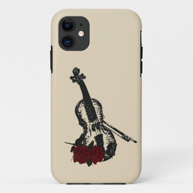 Capa Para iPhone Da Case-Mate Violino e Rosas (Verso)