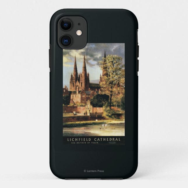 Capa Para iPhone Da Case-Mate Vista da catedral de Lichfield (Verso)
