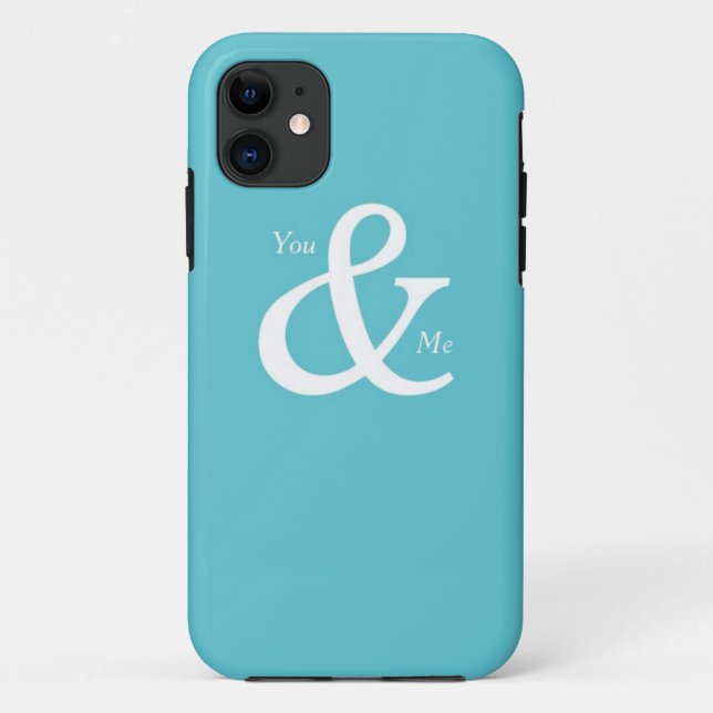 Capa Para iPhone Da Case-Mate Você e eu Teal (Verso)