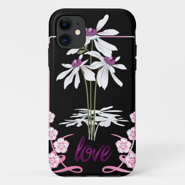 Capa Para iPhone Da Case-Mate White Love Daisies (Verso)