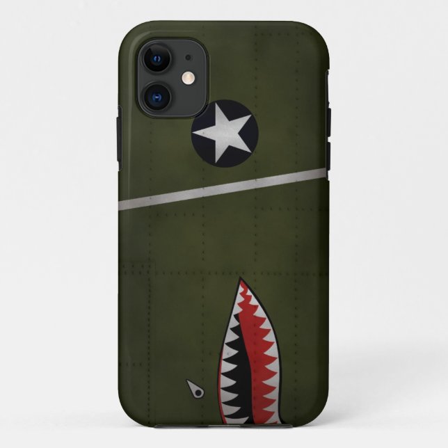 CAPA PARA iPhone DA Case-Mate WW2アメリカ陸軍戦闘機迷彩（シャークマウス） (Verso)