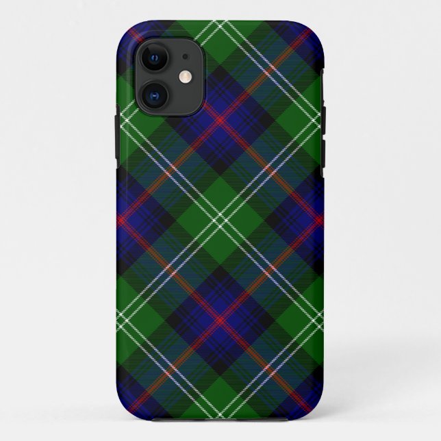 Capa Para iPhone Da Case-Mate Xadrez azul-tartã-sul (Verso)