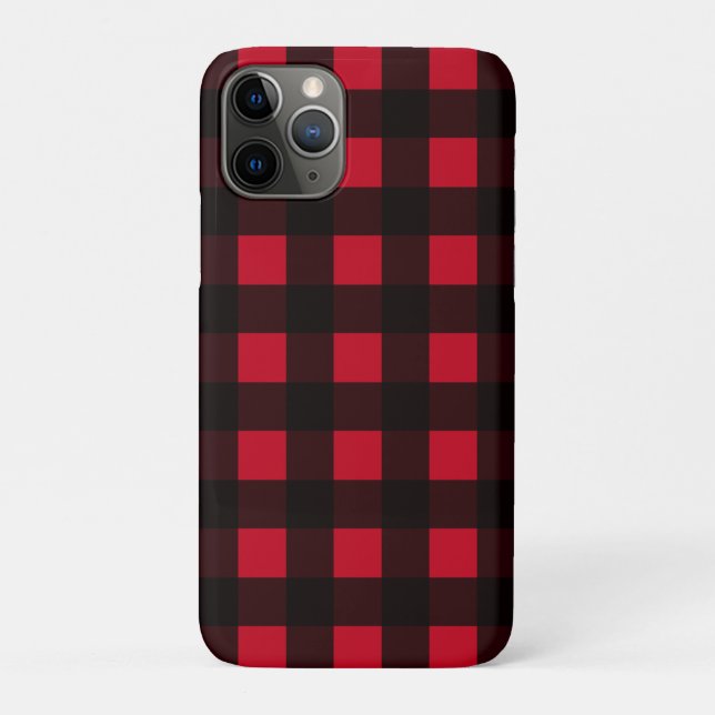 Capa Para iPhone Da Case-Mate Xadrez de Buffalo Vermelho (Verso)
