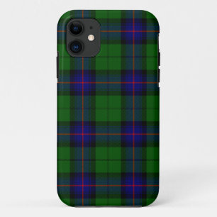 Capa Para iPhone Da Case-Mate Xadrez do verde azul do tartan do clã de Armstron