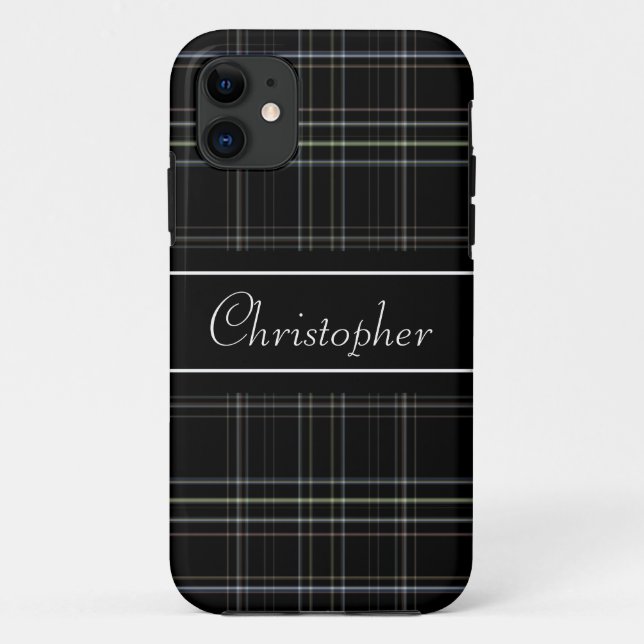 Capa Para iPhone Da Case-Mate Xadrez preta personalizada (Verso)